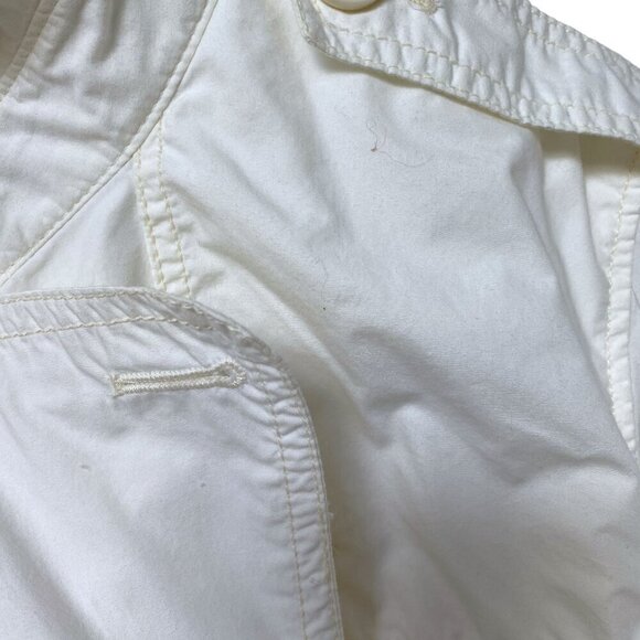 Gap Trenchcoat Size Large Ivory Cream Light Womens Jacket Pea Coat -Imperfect - Picture 10 of 11